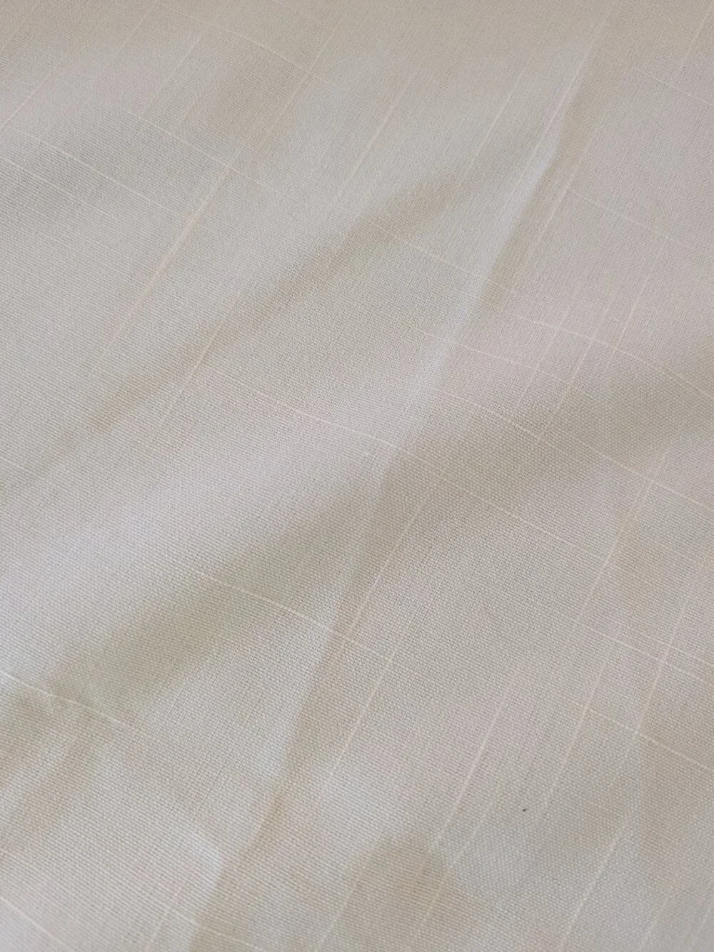 VTG Rose Cross Stitch Linen Tablecloth 84x55 Cream Fringe Cottagecore 80s